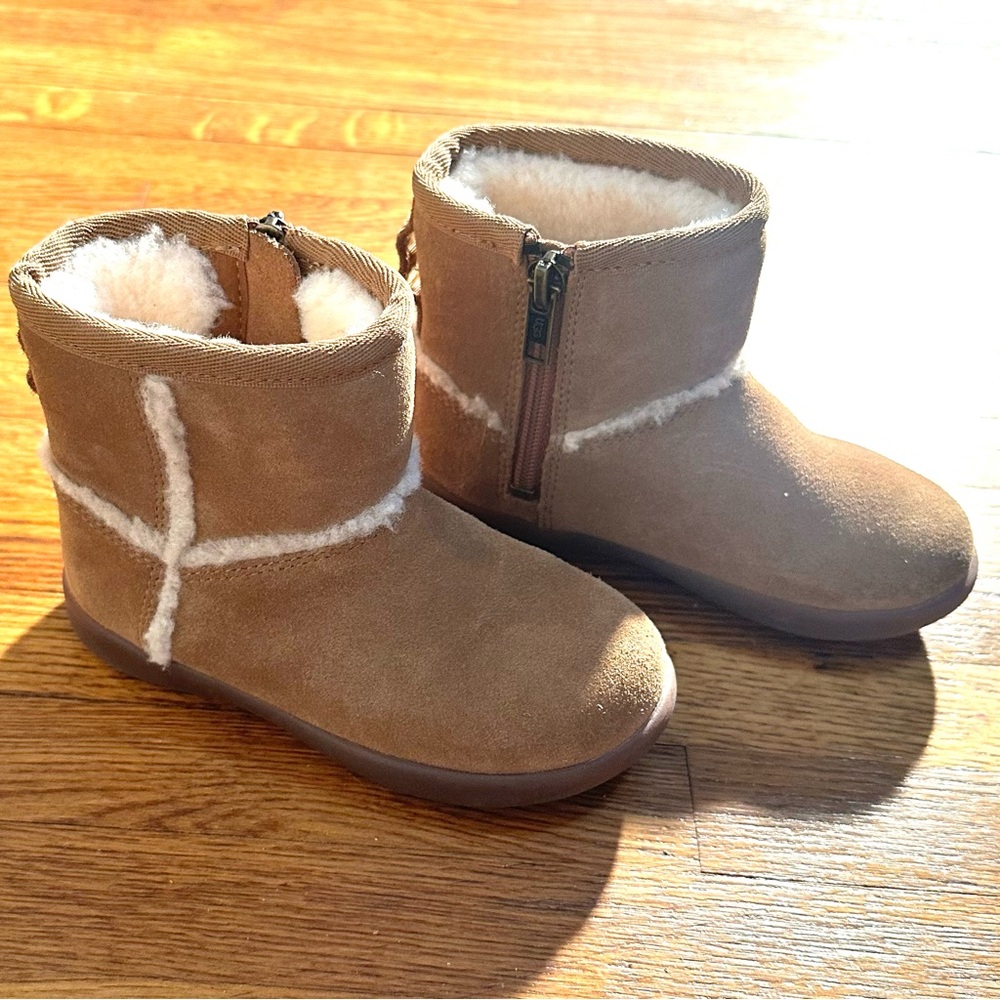 UGG Kids Tan Boots with Cream Lining